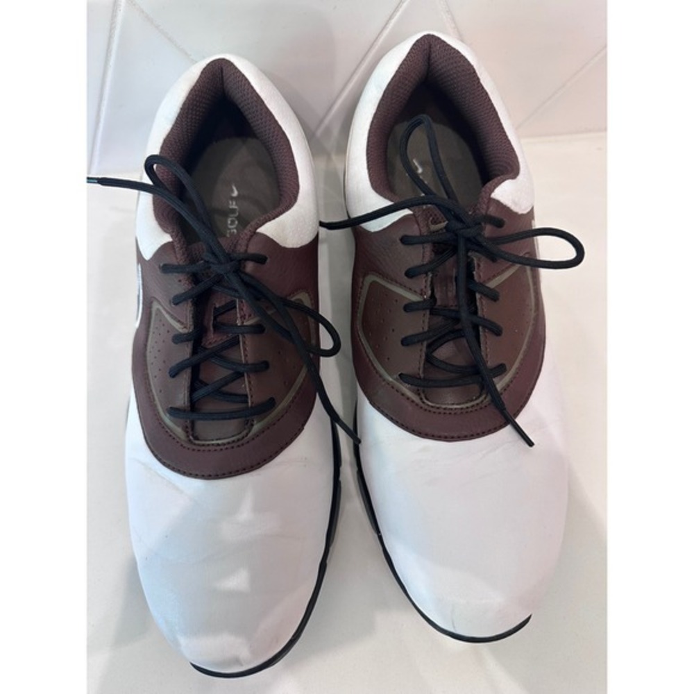 Nike Golf Shoes Men's 7.5‎ Brown White Soft Spikes Cleats Comfort 552069-101